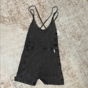 Free people movement open back romper
